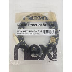 Nexi DP to HDMI cable 2M V1.2 gold plated braided NX979 NXDPHD12FG020